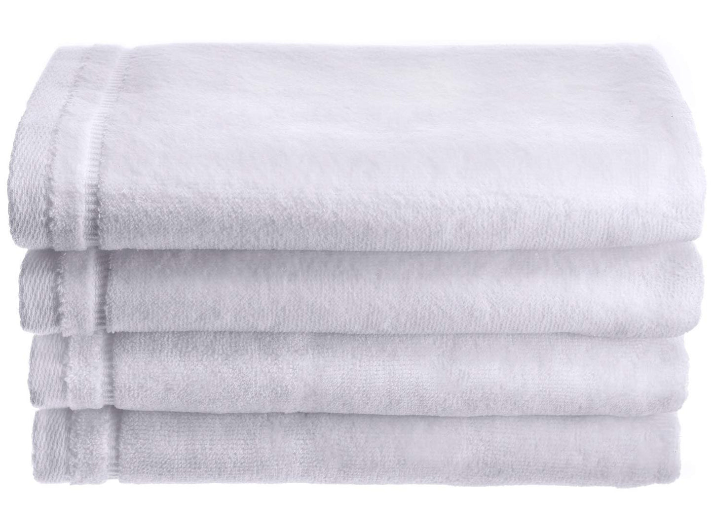 Creative Scents 100% Cotton Velour Fingertip Towels - 4 Pack 11 by 18 Inch – Decorative, Extra Absorbent and Soft Face Towel