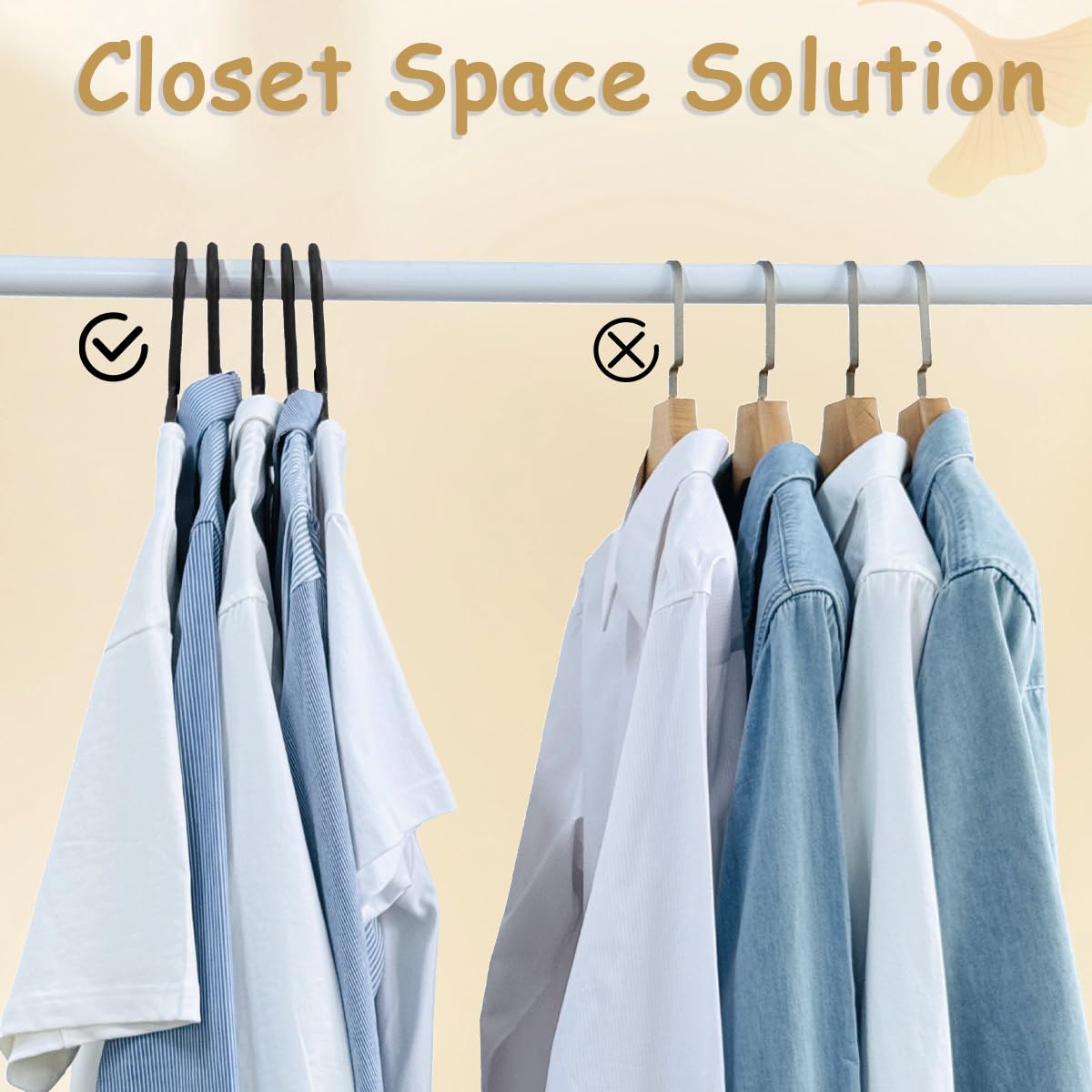Urby Extra Wide Hangers for Plus Size Clothes, 19 Inch, Plastic, 20pk