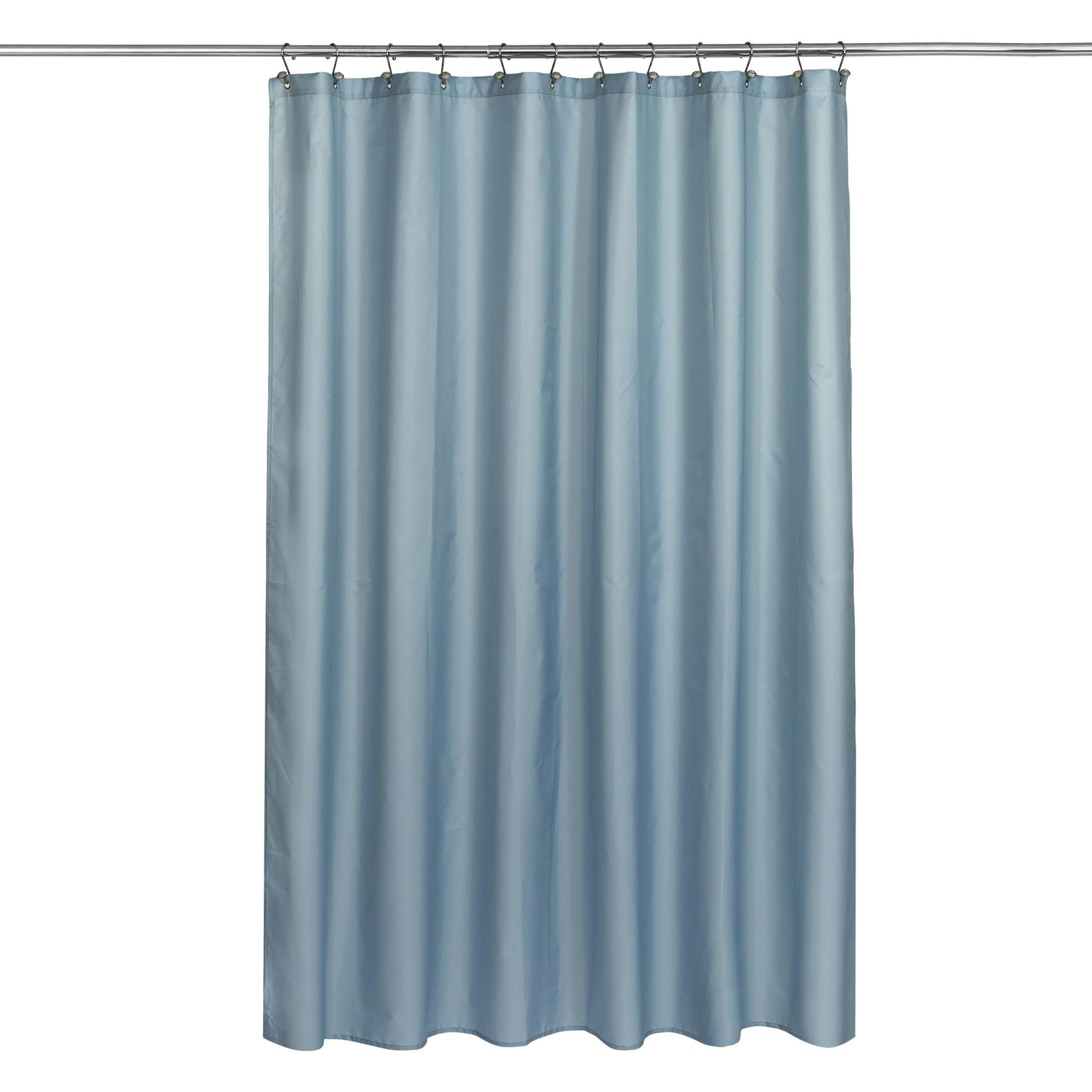 N&Y HOME Fabric Shower Curtain or Liner - Light Blue Shower Curtain for Bathroom with Hotel Quality, Machine Washable - Blue Fog, 72x72