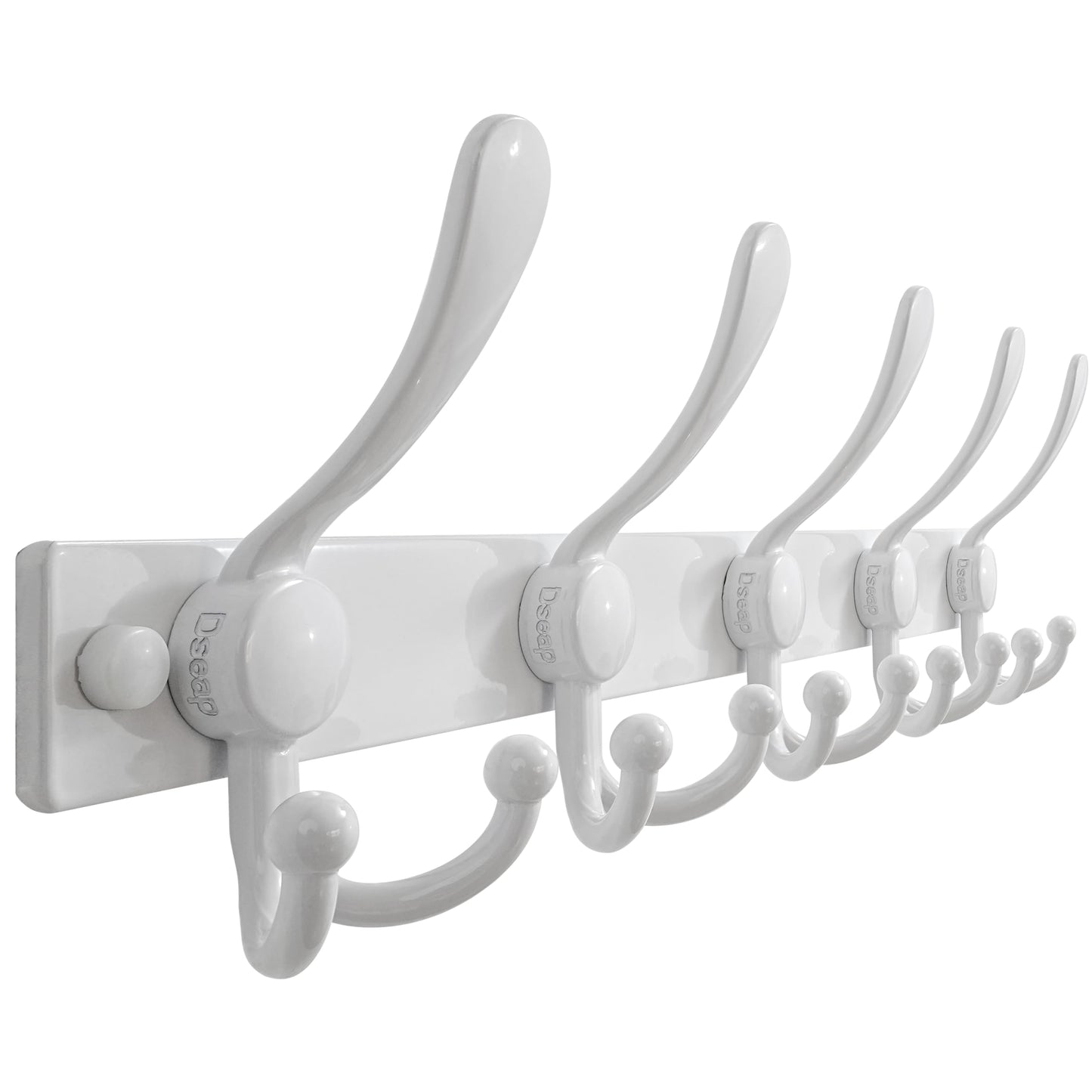 Dseap Coat Rack Wall Mount, Heavy Duty 2.5mm Base vs Flimsy 1mm, Double-Thick Solid Anti-Snap Hooks