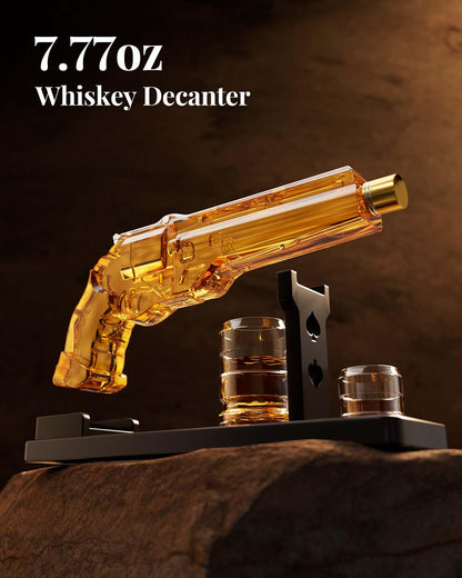Whiskey Decanter Sets for Men, Kollea Liquor Decanter Set with Glasses, Unique Birthday Gifts Idea for Men Dad, Cool Anniversary Stuff Gifts for Him