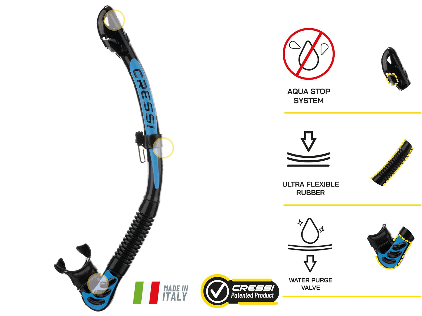 Cressi Big Eyes Evolution & Alpha Ultra Dry - Combo Diving Set Ideal for Snorkelling, Apnea and Diving - Adult Unisex, Black / Black