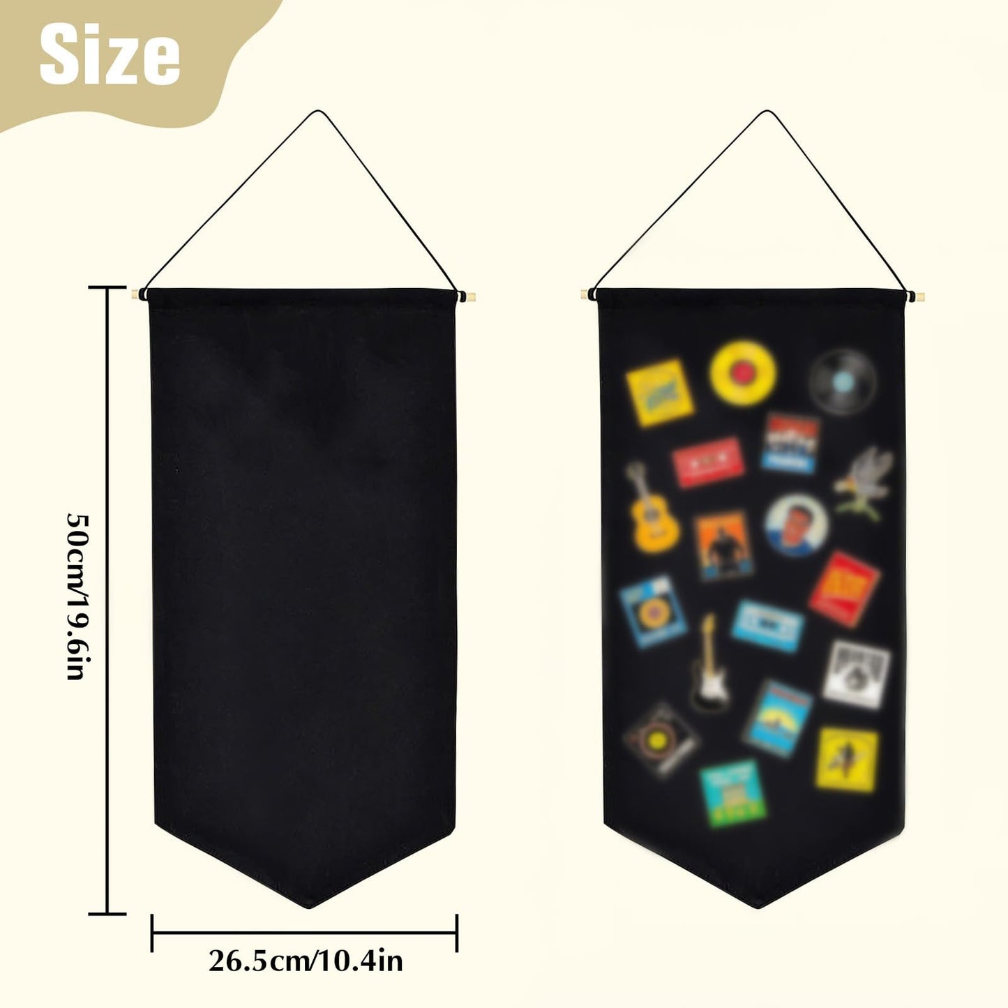 Winmany Wall Hanging Brooch Jewelry Storage Case Canvas Display Stand Enamel Pin Display Banner Holder Earrings Necklace Glitter Pin Collection
