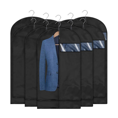 XIANTIAN Clothes Protector Bags Dustproof Clothes Covers Moth Proof Coat Covers with Zip， Set of 5 Foldable Washable Clear Lightweight Garment Bags