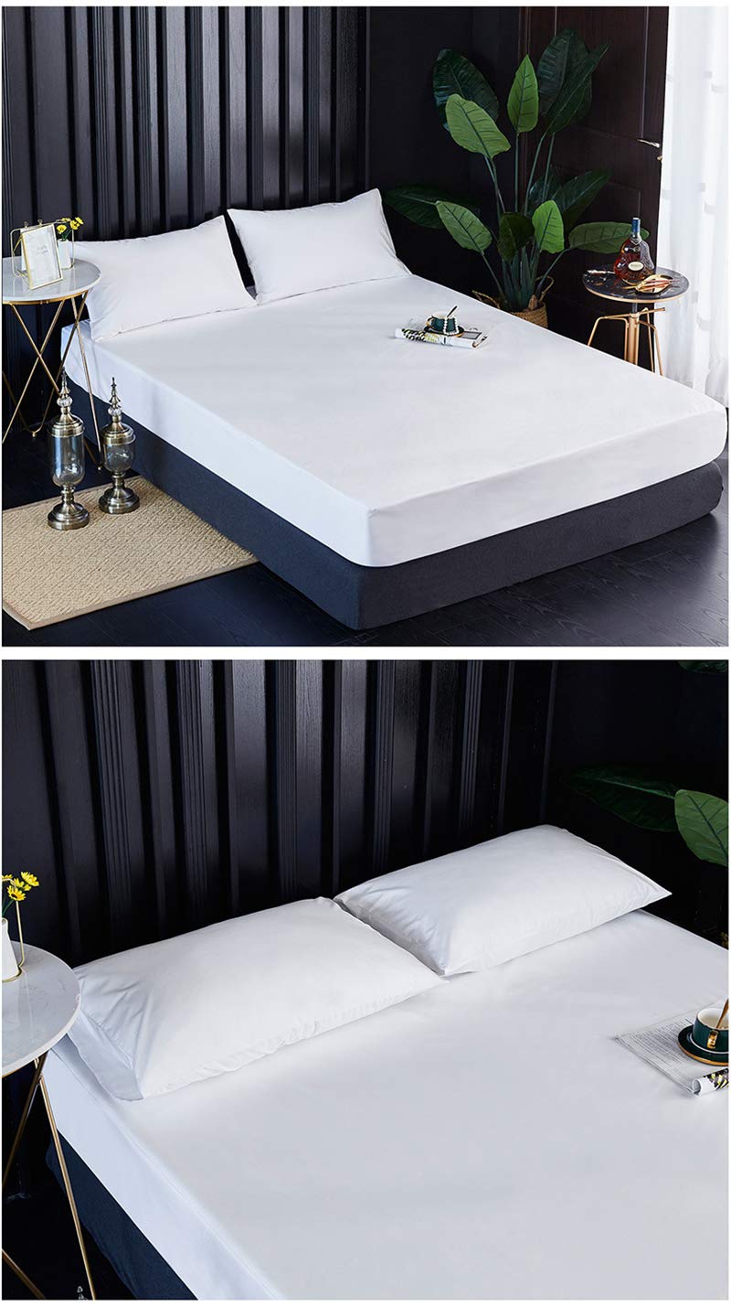 Waterproof Mattress Protector 80x200 cm Waterproof Breathable Mattress Cover with Elastic Band Fitted Sheet, 30 cm Deep (80x200cm)
