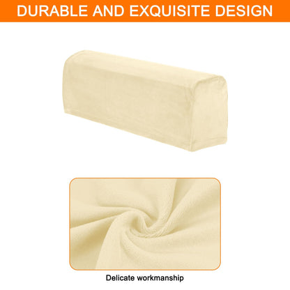 sourcing map Stretch Sofa Armrest Covers Light Yellow 2 Pcs