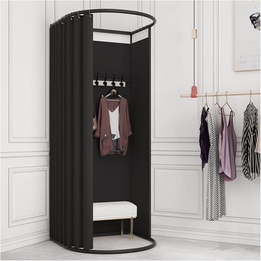 Freestanding Changing Room, Temporary Simple Fitting Room, Portable, U-shaped Movable Changing Room Privacy Screen for Clothing Stores, Shopping Malls