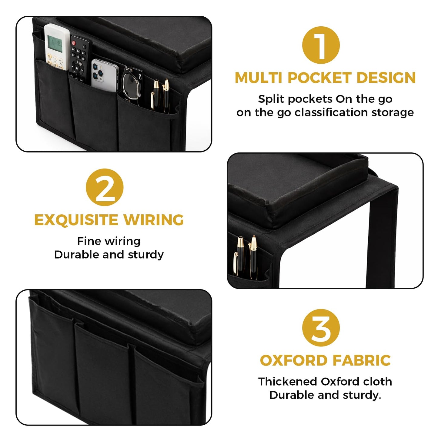Kdkoeo Sofa Arm Tray, Armchair Tray With rag