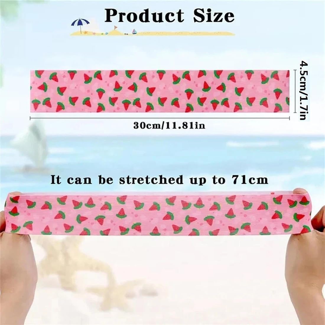 FiTspi 5Pcs Beach Towel Bands for Sun Loungers, Elastic Band for Sunbed Towel, Fixed Beach Towel Holder Sunbed Straps Holders