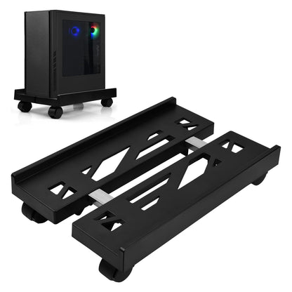 Fangehong PC Stand, Adjustable Computer Tower Stand, Mobile CPU stand with 4 Caster Wheels, Fits Most Cases Under Desk for Gaming Desktop