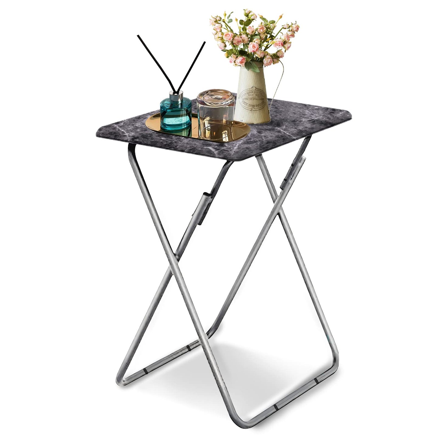 Small Folding Table, Foldable Table, TV Tray Table, Sofa Table, End Table