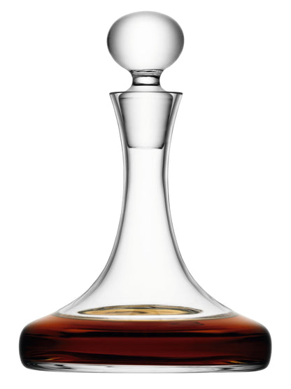 LSA International Bar Ships Decanter 1 Litre Clear| 1 Unit | Mouthblown and Handmade Glass | BR32