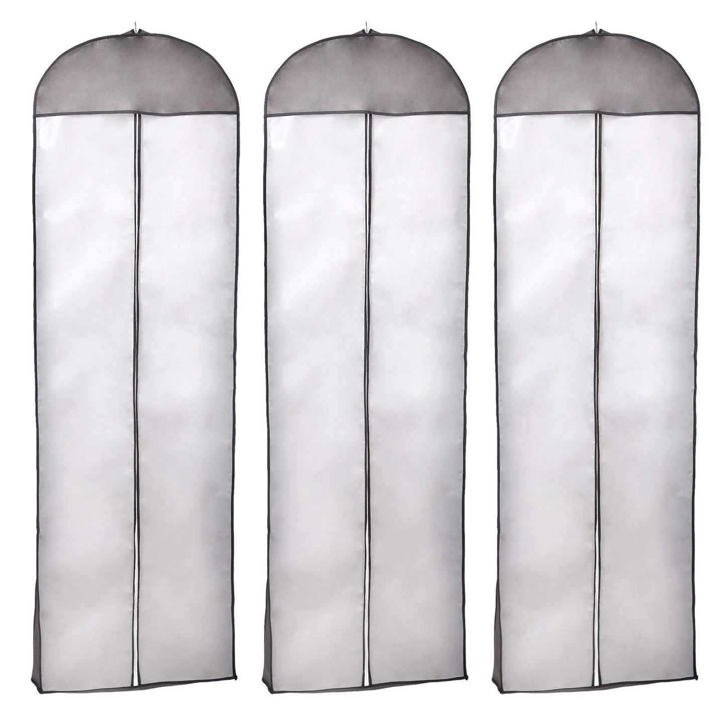 HIMRY 3pcs 70 Inch Breathable Garment Cover for Wedding Gown Dress, Clothes Bag For Wedding Dress, Evening Dress, Dress, Suit, Coat