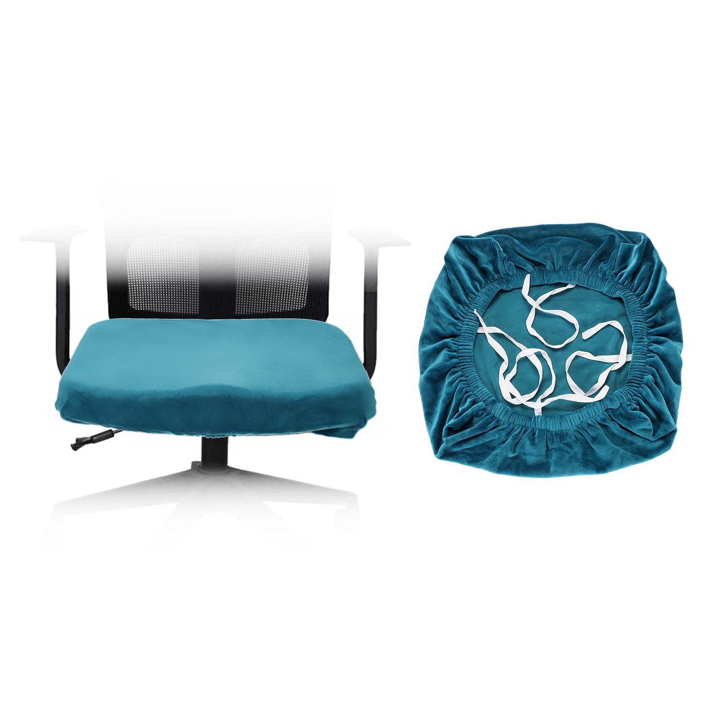 sourcing map Office Chair Cover, Stretchable Soft Rotating Chair Slipcover Washable Desk Computer Seat Cover Protector for Office Home, L(45-48cm)