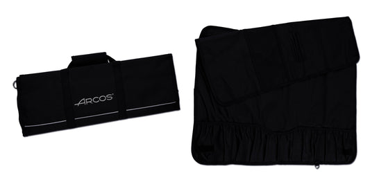 Arcos Knives Roll Bag - Knives Roll Bag to 12 Pieces - 100% Polyester 730 x 510 mm 29"x20" - Black Color (Knives NOT Included)
