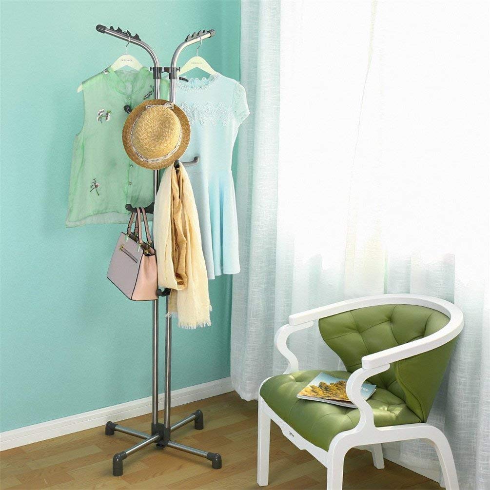 BAOYOUNI Coat Rack Metal Coat Stand Freestanding Hall Coat Tree 178cm H
