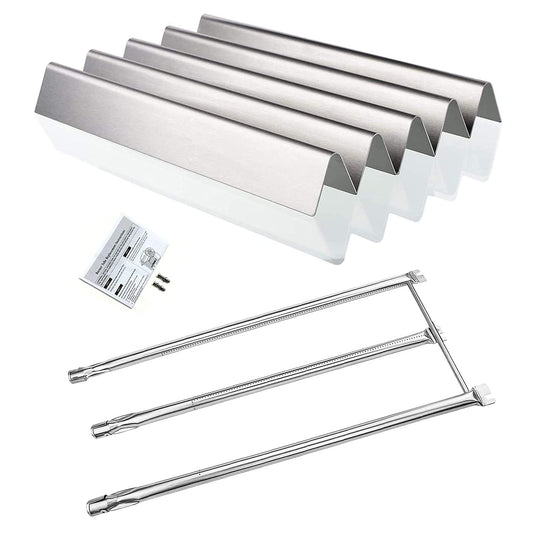 GFTIME 7508 Burner & Flavorizer Bars 7537 stainless steel Replacement for Weber Spirit E310 E320 (2007-2012 with SIDE burner knobs), Spirit 700, Weber