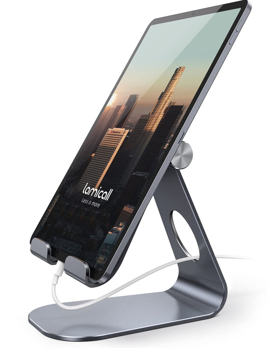 Lamicall Tablet Stand, Adjustable Tablet Holder - Desktop Stand Dock Compatible with New iPad 2024 Pro 9.7/10.5/11 / 12.9/13, iPad Air mini 2 3 4 5 6,