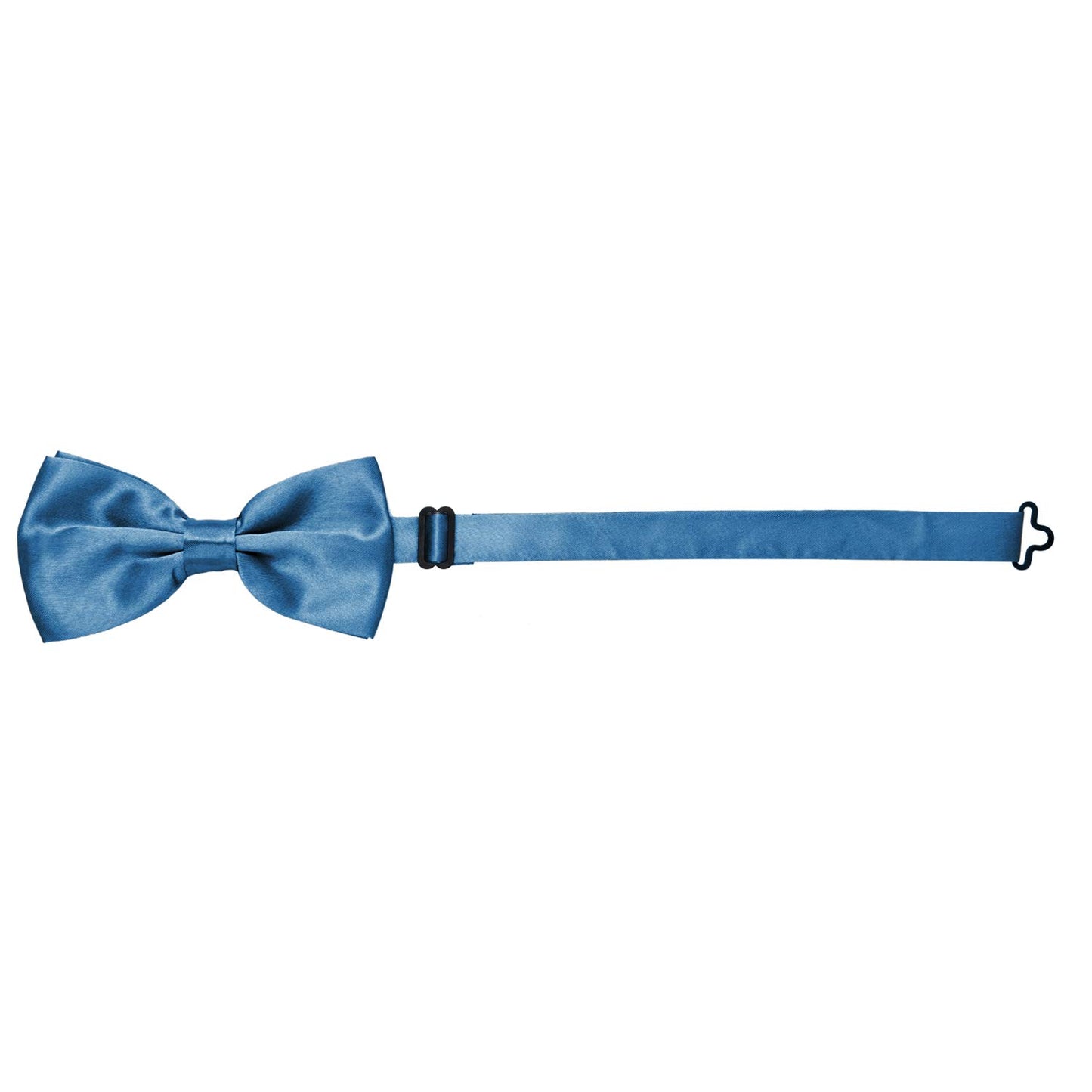 MASADA bow tie sky-blue - men's accessory in shiny-look, continuously adjustable, handmade with hook closure - 12 x 6 cm