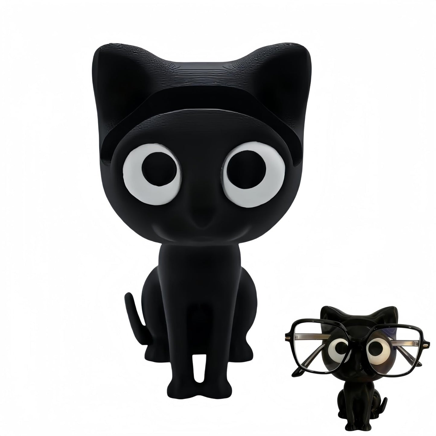 Cuikaan Cat Glasses Holder Stand,3D Printed Animal Glasses Stand for Desk & Living Room Decor,Cat G/lasses Holder,Eyeglasses & Sunglasses