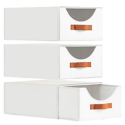 Homsorout Wardrobe Storage Organiser - Foldable Stackable Storage Drawers Box, Fabric Storage Baskets for Clothes Organization, Shelves, Bedroom