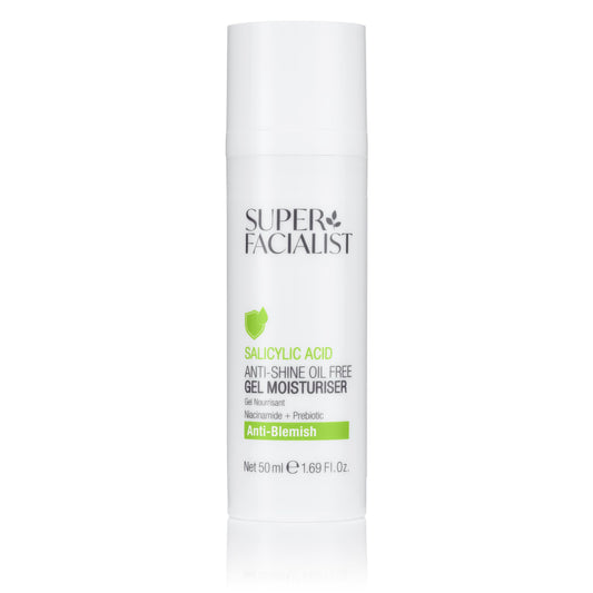 Super Facialist Anti Blemish Clarifying Gel Moisturiser with Salicylic Acid - Hydrating Oil-Free Face Cream with Niacinamide for Acne Treatment &
