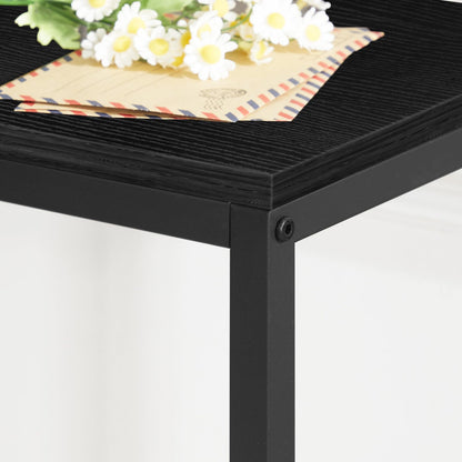 MAHANCRIS Console Table with Power Outlet, 200 CM Narrow Sofa Table, Industrial Entryway with USB Ports, Behind Couch Table for Entryway, Hallway,