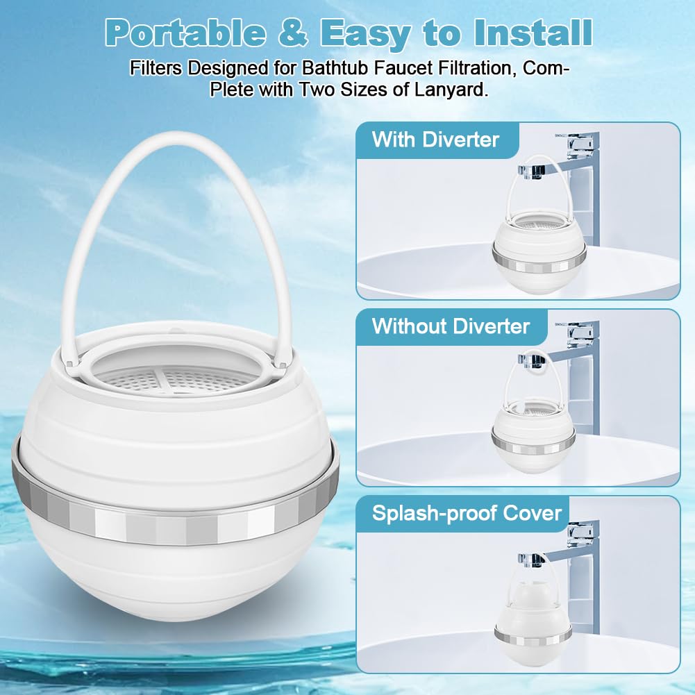 Bath Filter for Baby and Adults with Shower Ball and Shampoo Brush