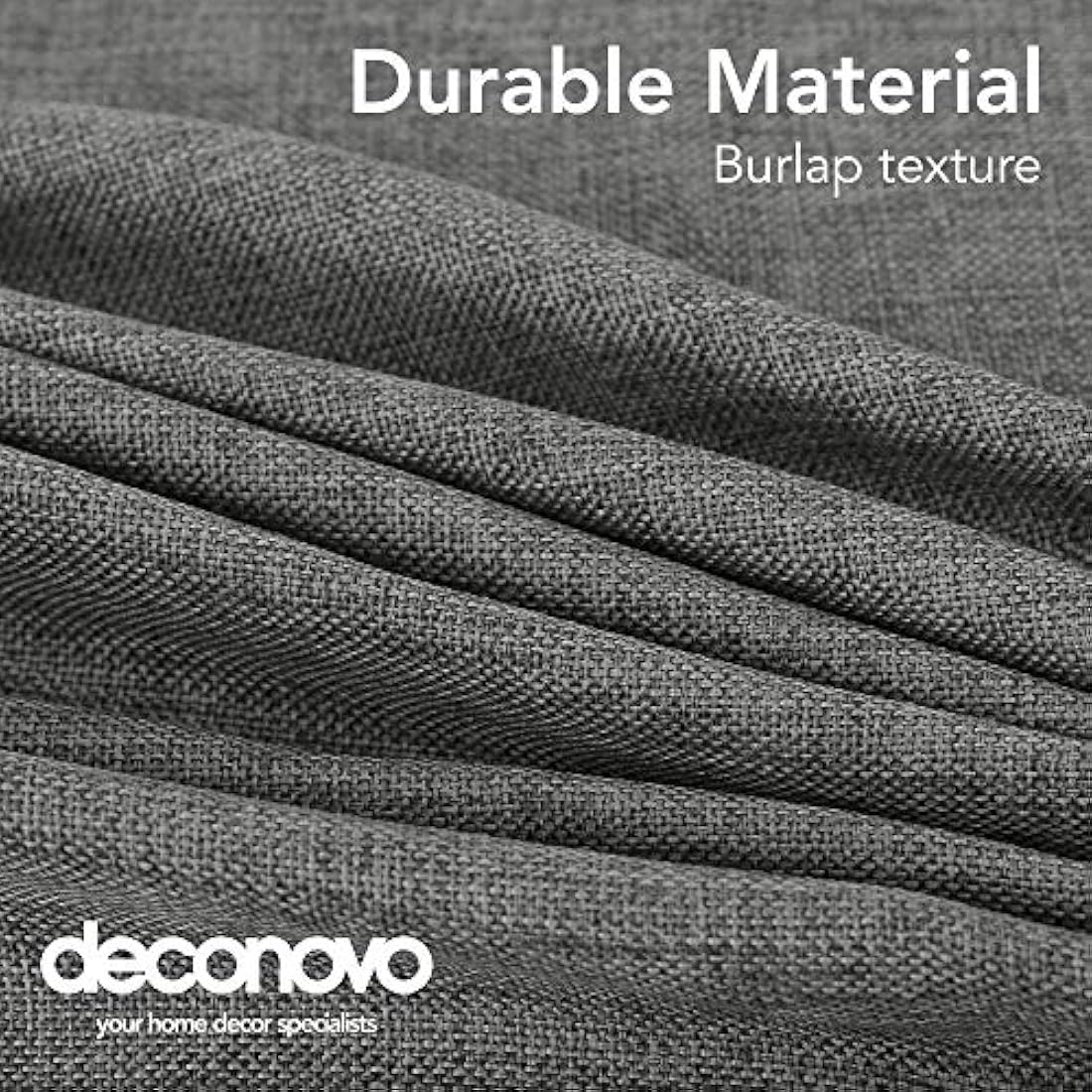 Deconovo Faux Linen Square Water Resistant Table Cloth for Dinning Table 59x59in(150x150cm) Grey