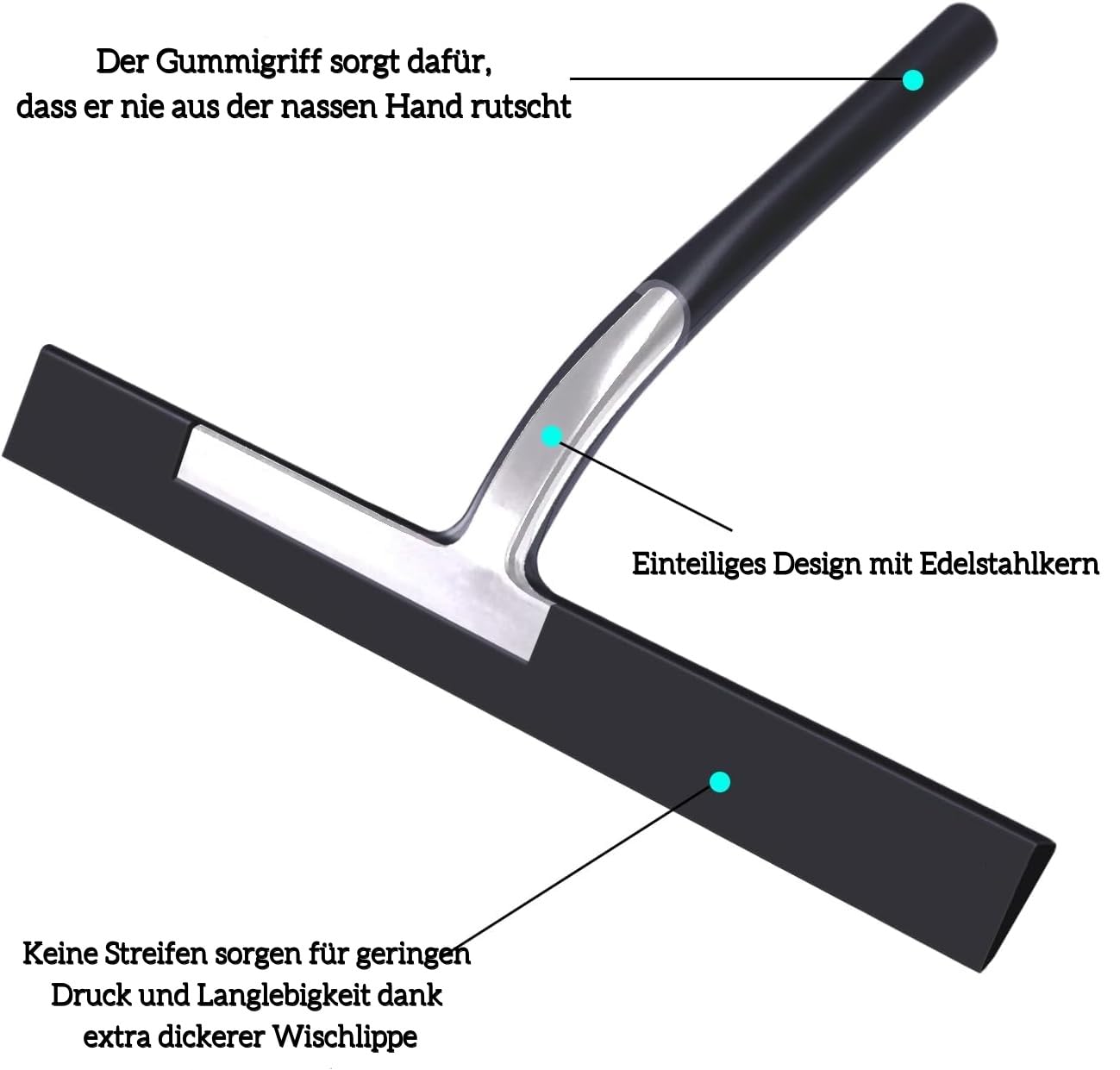 Shower Squeegee 23 cm with Holder