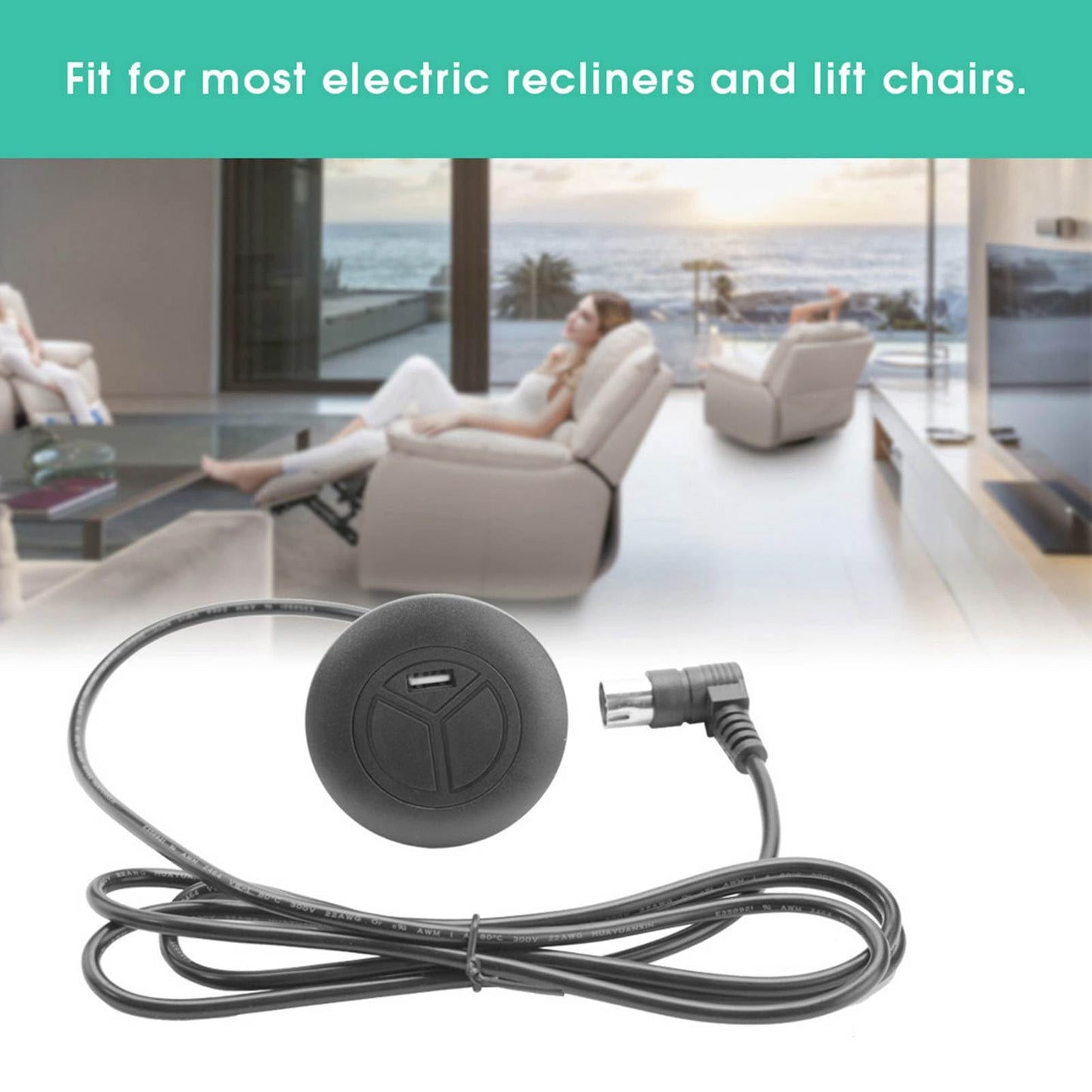 Kuuleyn Dual-Button Electric Recliner Hand Controller Usb Version