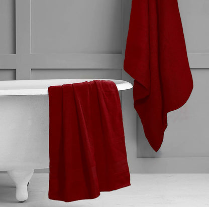 Textile Do Extra Large Super Jumbo Bath Sheet Towel 100% Egyptian Cotton XL Bath Sheets100 x 200 cm-600 GSM Red