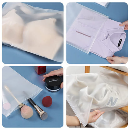 25 Pcs Resealable Ziplock Bags, Plastic Hospital Bags Maternity Essentials, Frosted Ziplock Seal Bag Travel Accessories Space Saver Storage Luggage