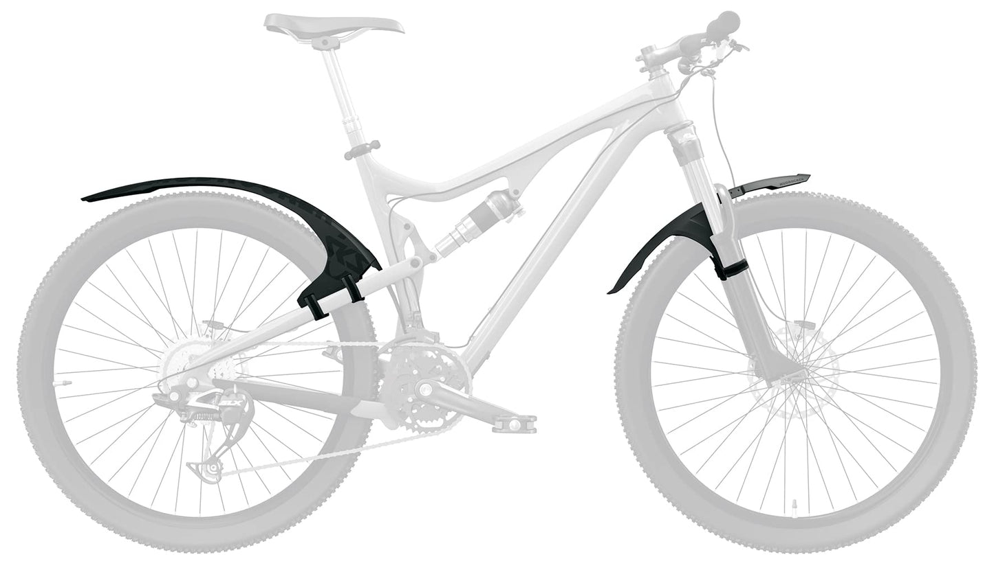 SKS GERMANY MUDROCKER Set Mudguard Set for Mountain Bikes (Bicycle Accessories Made of Impact-Resistant High-Performance Plastic, Innovative