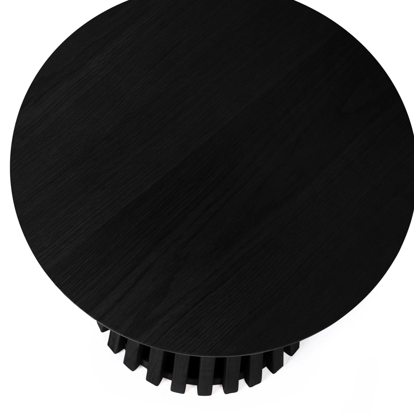 Julian Bowen Ollie Slatted End Table, Black - H45 x W45cm
