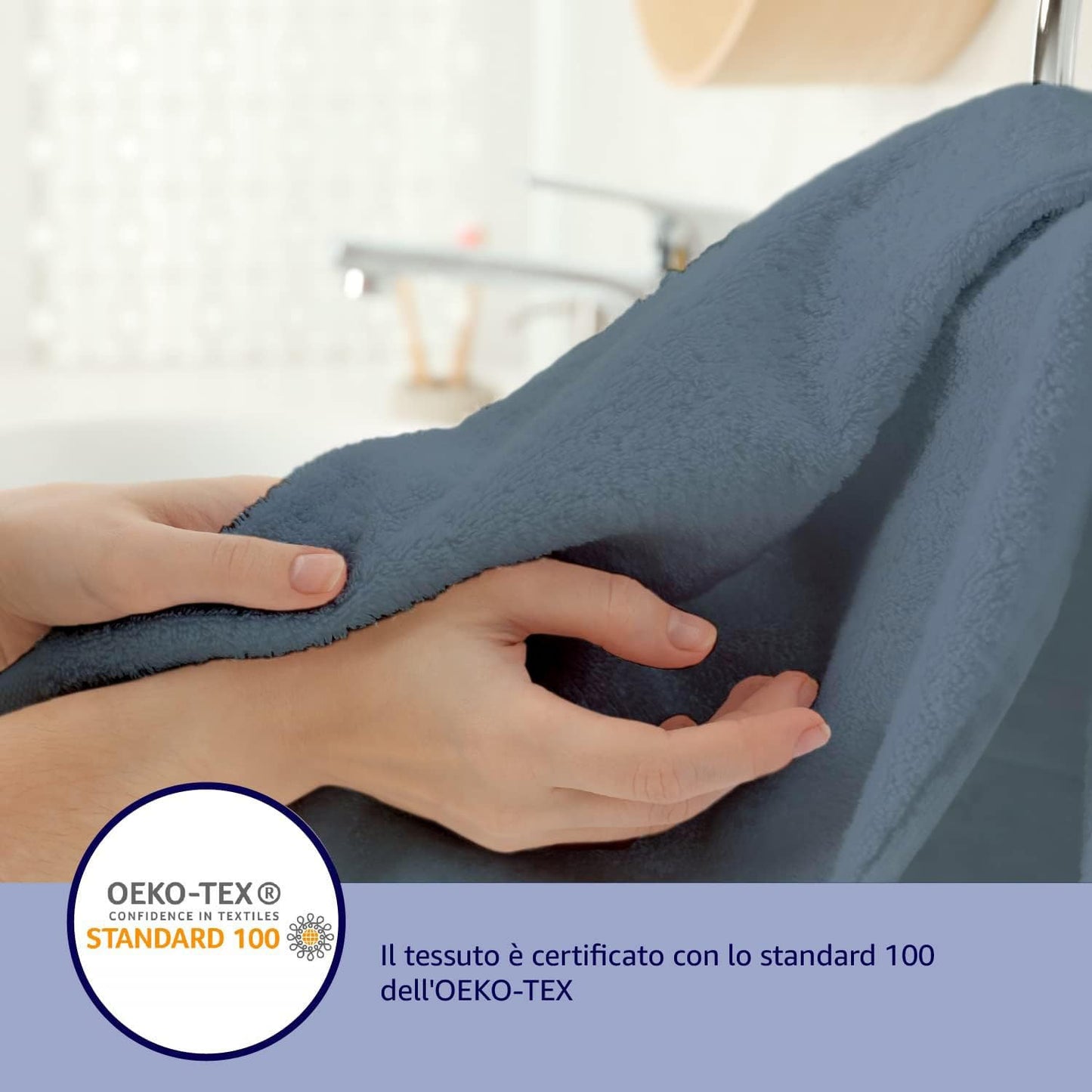 Giovanni Dolcinotti MADE IN ITALY Set of 2 Bath Towels 450 gsm Cotton Terry Towels, 110 x 60 cm + 60 x 40 cm, Soft to the Touch, Made in Italy