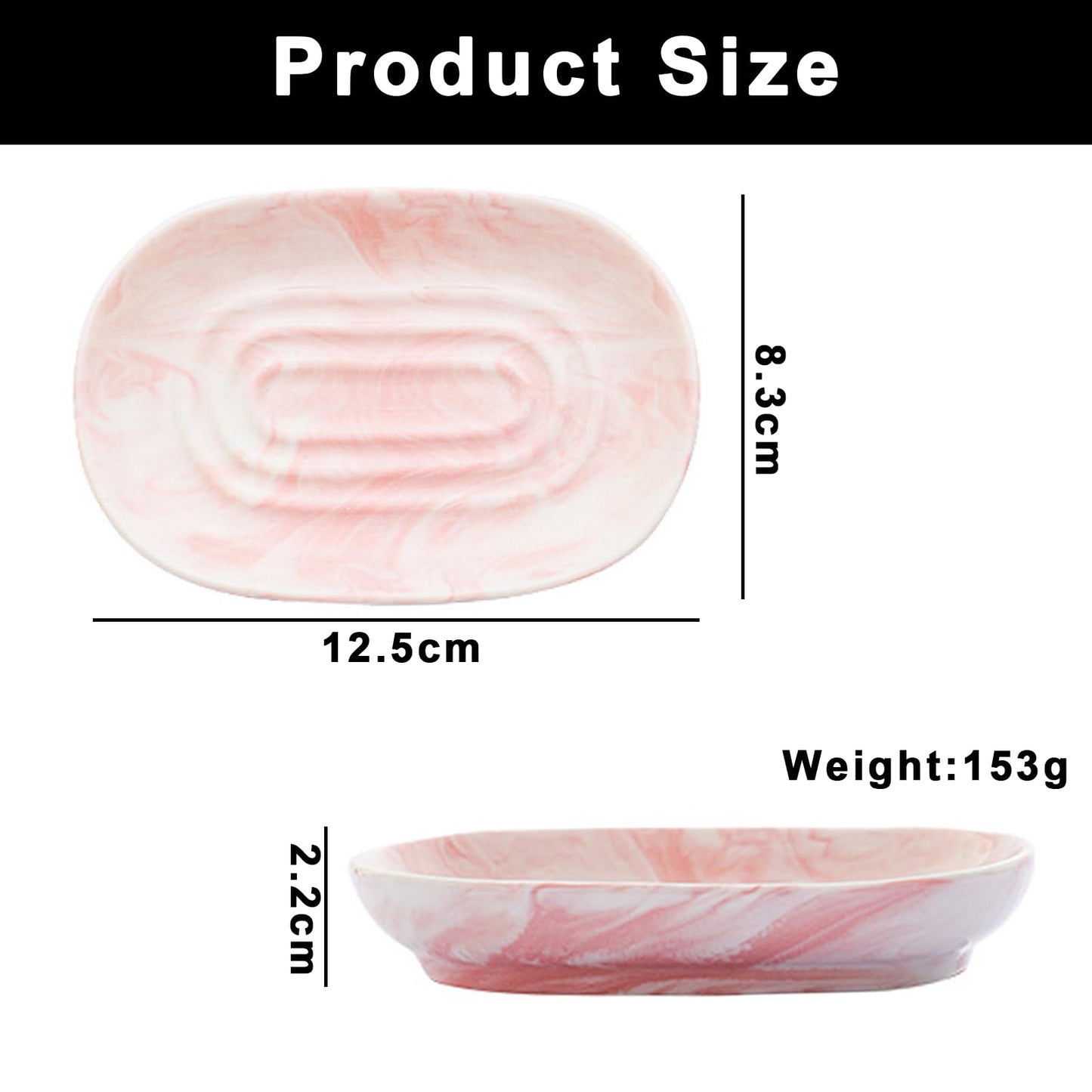 Xgvzs 1 PCS Ceramic Soap Dish Bar Soap Holder Soaps Tray Dish Oval Container Keep Soap Dry for Bathroom Sink Kitchen Counter (Pink)