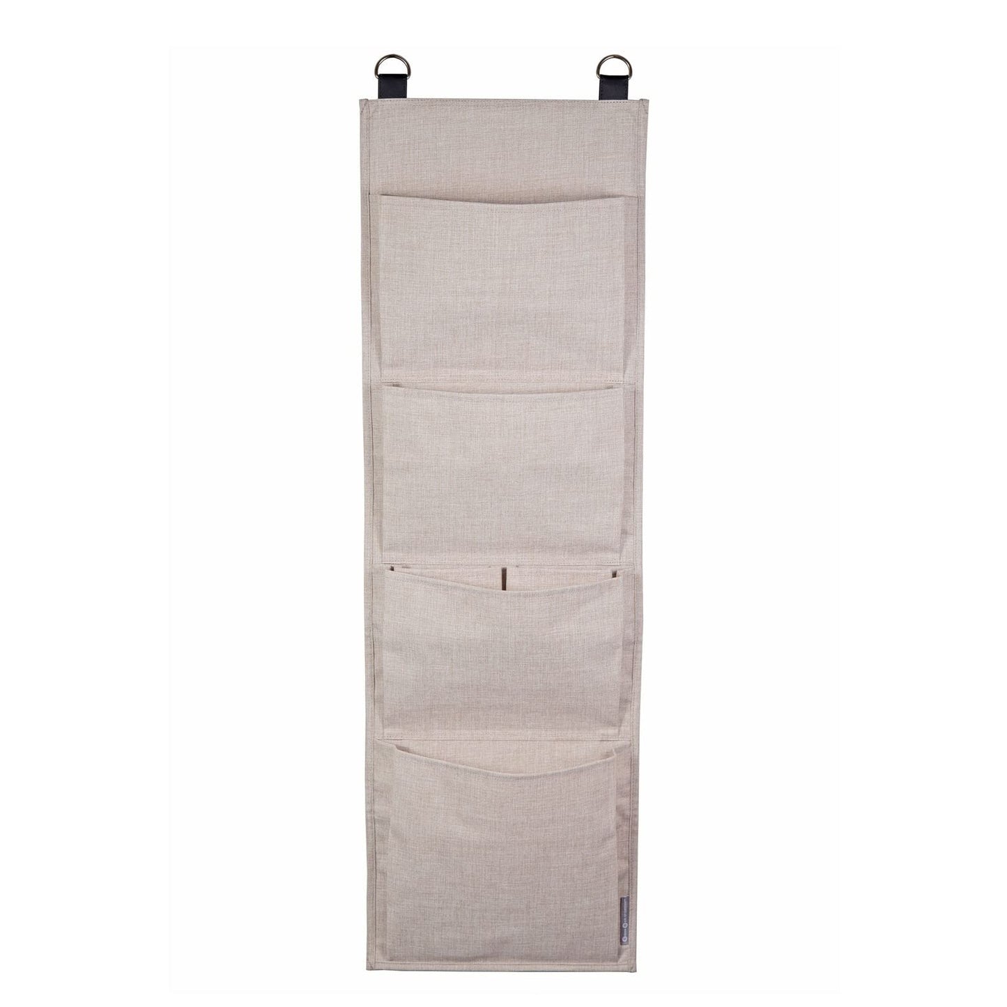 Bigso Box of Sweden Foldable Hanging Storage Organiser - Door and Wall Hanging Storage with 4 Compartments and Linen Effect