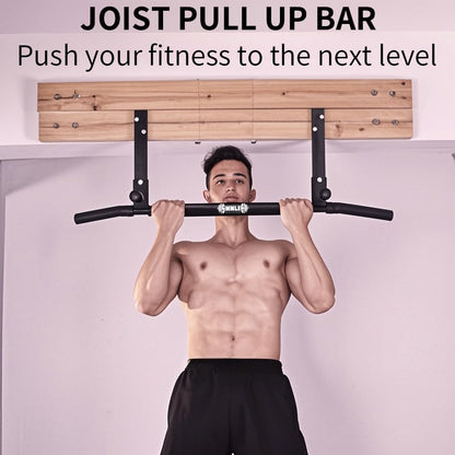 Shnlie Joist Mounted Pull Up Bar, Ceiling Mount Chin Up Bar for Home Gym, Beam, Rafter, 42" Wide Bar, Easy installation