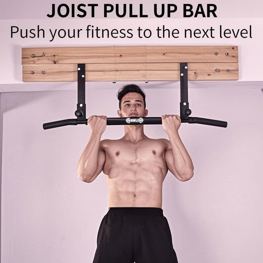 Shnlie Joist Mounted Pull Up Bar, Ceiling Mount Chin Up Bar for Home Gym, Beam, Rafter, 42" Wide Bar, Easy installation