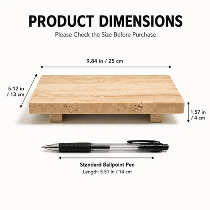 Travertine Vanity Riser for Soap & Perfume 9.84 in