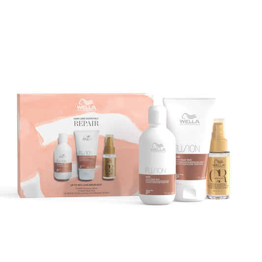 Wella Professionals Fusion Travel Set | Includes Shampoo, Conditioner and Smoothening Oil | Hair Protection against Breakage & Damage
