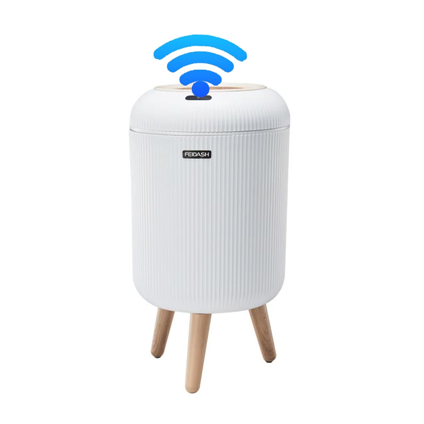 Automatic Bathroom Bin with Lid,Smart Touchless Bedroom Bin with Legs, Plastic Modern Sensor Waste Garbage Motion Trash Can for Bedroom Office Living