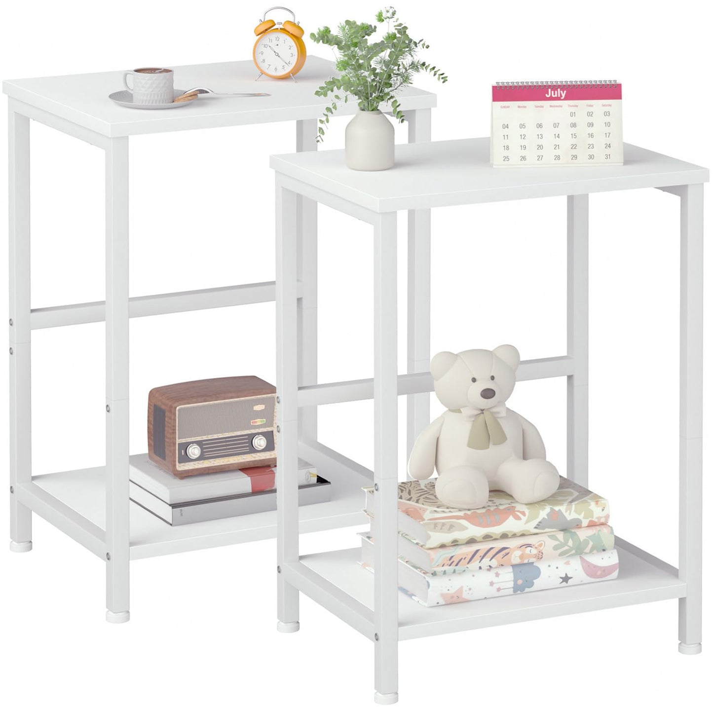 AMHANCIBLE Side Tables Set of 2, Bedside Tables, Coffee Table living room