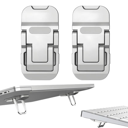 FULLANT 2 Pcs Zinc Alloy Foldable Laptop Stands, Portable Computer Keyboard Riser Feet with 2 Adjustable Angles