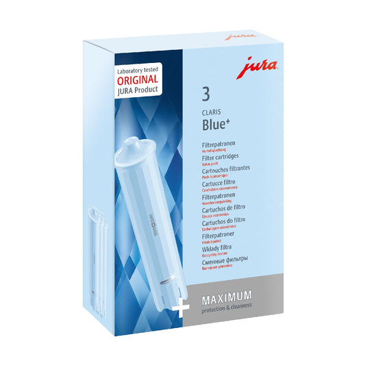 JURA Blue 24231 Claris Filter Cartridge Set of 3, Plastic