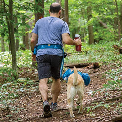 Kurgo RSG Active Utility Belt, Hands-Free Waist Belt for Dog Walking, Adjustable, MOLLE Compatible, Coastal Blue