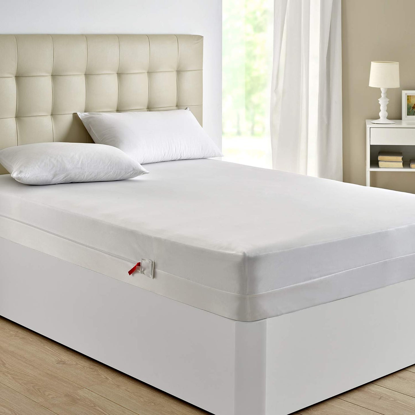 Pikolin Home - Sanitary Mattress Protector – Waterproof, Breathable, white Cama 105-105 x 190/200 cm white