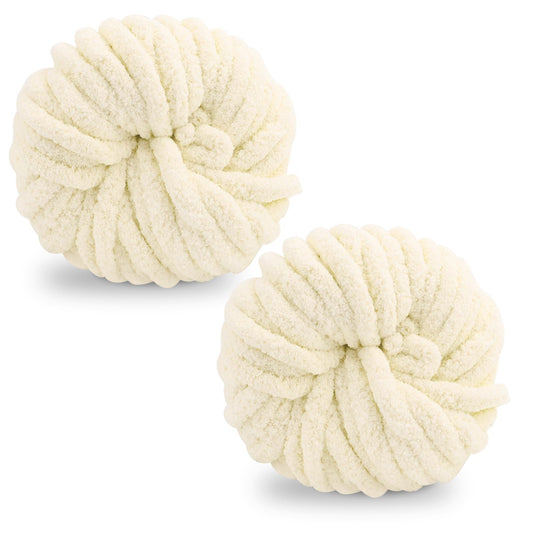 Chunky Wool Yarn 250g ? 2, Multi-Colored Knitting Yarn for Crochet, 2cm Soft Knitting Wool for Making Handmade Bags Hats Blankets Pillow Cushion Cat