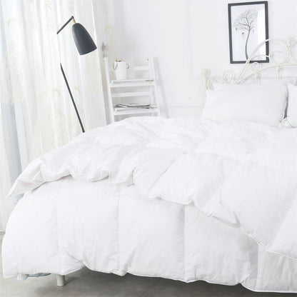 King Size 13.5 Tog - 50% White Goose Feather & 50% Down Duvet - 300T 100% Cotton Anti Dust Mite & Down Proof Fabric - Anti Allergen - Luxury Winter